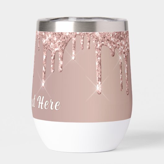 バラ金ゴールドグリッターカスタム文字パーソナライズされた (背面)