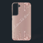 バラ金ゴールドグリッターカスタム文字パーソナライズされた SAMSUNG GALAXY S22 ケース<br><div class="desc">Samsung GalaxyケースパーソナライズされたまたはiPhoneケースとバラ金ゴールド赤面グリッタースパークルドリップス文字ピンクカスタム – あなたの文字を追加/名前または削除 – あなたの特別な贈り物を作る – サイズ変更し、/要素を追加するを削除するカスタマイズツール。デザインはMIGNED。私の他のプロジェクトを見て下さい。また、このデザインを1000以上のZazzle製品に転送することができる。楽しむ - Be Happy :)</div>