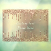 バラ金ゴールドグリッターカスタム文字名ウィンドウロック ウィンドウサイン (シート3)