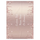 バラ金ゴールドグリッターカスタム文字名テーブルクロスギフト テーブルクロス (正面)