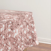 バラ金ゴールドグリッターカスタム文字名テーブルクロス テーブルクロス (インサイチュ)