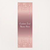 バラ金ゴールドグリッターカスタム文字名ヨガマット ヨガマット (正面)