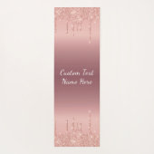 バラ金ゴールドグリッターカスタム文字名ヨガマット ヨガマット (裏面)