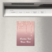 バラ金ゴールドグリッターカスタム文字名磁石贈与 マグネット (インサイチュ (食洗機))