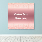 バラ金ゴールドグリッターカスタム文字名Canvas Print キャンバスプリント (インサイチュ (ウッドフロア))