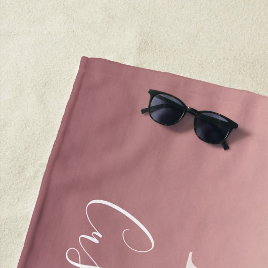 バラ金ゴールドグリッターカップル名レタービーチタオル ビーチタオル (インサイチュ)