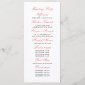 バラ金ゴールドグリッターカボチャ秋の結婚式プログラム プログラム (裏面)