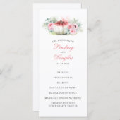 バラ金ゴールドグリッターカボチャ秋の結婚式プログラム プログラム (正面/裏面)