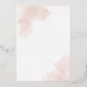 バラ金ゴールドグリッターガウン赤面フローラキンセアニェラ 箔招待状 (裏面)