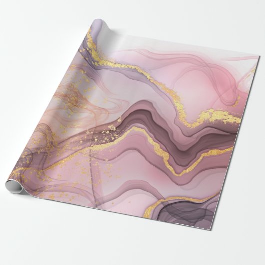 バラ金ゴールドグリッターガールズバースデーパーティー ラッピングペーパー (アンロールド)