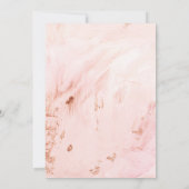 バラ金ゴールドグリッターガールズベビーシャワー招待状 招待状 (裏面)