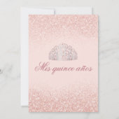 バラ金ゴールドグリッターキンセアニェラ招待状 招待状 (裏面)