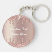 バラ金ゴールドグリッターキーチェカスタムーン文字 キーホルダー (裏面)