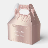 バラ金ゴールドグリッターギフトボックスカスタム文字名 フェイバーボックス (裏面サイド)