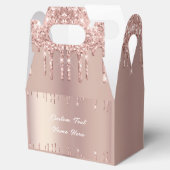 バラ金ゴールドグリッターギフトボックスカスタム文字名 フェイバーボックス (オープン)