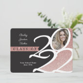 バラ金ゴールドグリッタークラス2022写真卒業 案内状 (スタンド正面)