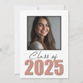 バラ金ゴールドグリッタークラス2025写真アナウンス 招待状 (正面)