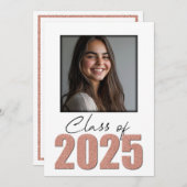 バラ金ゴールドグリッタークラス2025写真アナウンス 招待状 (正面/裏面)