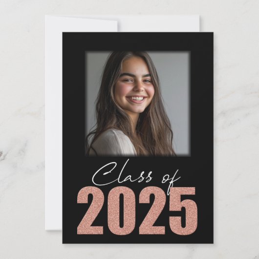 バラ金ゴールドグリッタークラス2025写真アナウンス 招待状 (正面)