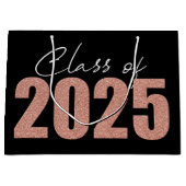 バラ金ゴールドグリッタークラス2025 ラージペーパーバッグ (正面)