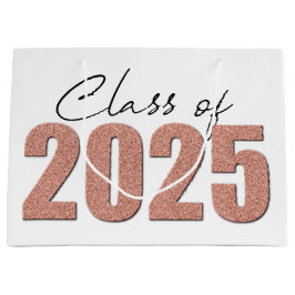 バラ金ゴールドグリッタークラス2025 ラージペーパーバッグ