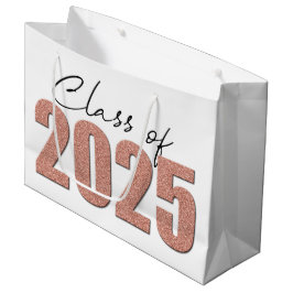 バラ金ゴールドグリッタークラス2025 ラージペーパーバッグ