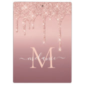 バラ金ゴールドグリッタークリップボード名前をカスタムすると文字 クリップボード (裏面)