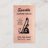 バラ金ゴールドグリッタークリーニングサービスハウスキーパーCa コーリングカード (正面)
