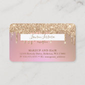 バラ金ゴールドグリッタークレジットカードスタイル名刺 名刺 (裏面)