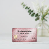 バラ金ゴールドグリッタークレジットカード贈与証明書 名刺 (スタンド正面)