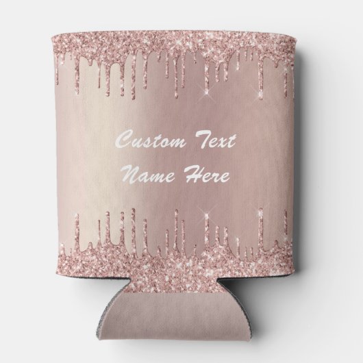 バラ金ゴールドグリッタークーラーボックスカスタム文字名 缶クーラー (裏面)