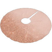 バラ金ゴールドグリッターグラデーションクリスマス ブラッシュドポリエステルツリースカート (アングル)