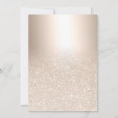 バラ金ゴールドグリッターグラデーションフォイルドレスブライダルシャワー 招待状 (裏面)