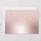 バラ金ゴールドグリッターグラデーションフォイル第1回コミュニオン写真 サンキューカード (裏面)