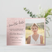 バラ金ゴールドグリッターグラデーションメタリック3枚Sweet 16 セーブザデート (スタンド正面)