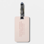 バラ金ゴールドグリッターグラデーション赤面シックあなたの名前を追加 ラゲッジタグ (裏面縦)