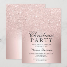 バラ金ゴールドグリッターグラデーション金属箔クリスマス 招待状