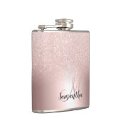 バラ金ゴールドグリッターグラデーション金属箔モノグラム フラスク (右)