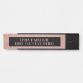 バラ金ゴールドグリッターグラムオフィス名プレートドアサイン サインプレート (正面)