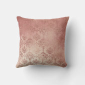 バラ金ゴールドグリッターグラムスパークルダマスクピロー クッション (裏面)