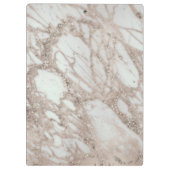 バラ金ゴールドグリッターグラムマーブルモダンパーソナライズされた クリップボード (裏面)