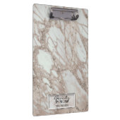 バラ金ゴールドグリッターグラムマーブルモダンパーソナライズされた クリップボード (右)