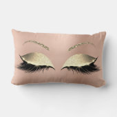 バラ金ゴールドグリッターグラムメイクアップラッシュスリープ ランバークッション (裏面)