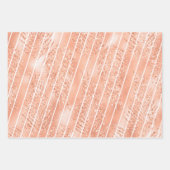 バラ金ゴールドグリッターグラム白パターン ラッピングペーパーシート (正面2)