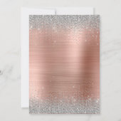 バラ金ゴールドグリッターグラム50と素晴らしいディスコボール 招待状 (裏面)