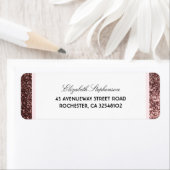 バラ金ゴールドグリッターグラモールビンテージウェディング ラベル (インサイチュ)