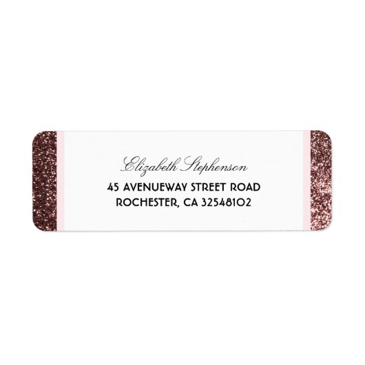 バラ金ゴールドグリッターグラモールビンテージウェディング ラベル (正面)