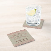 バラ金ゴールドグリッターグンコ葉オングレーミスト ペーパーコースター (インサイチュ)