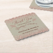 バラ金ゴールドグリッターグンコ葉オングレーミスト ペーパーコースター (アングル)