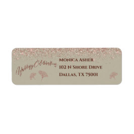 バラ金ゴールドグリッターグンコ葉オングレーミスト ラベル